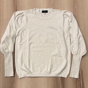 Tahari Ivory Crewneck Sweater